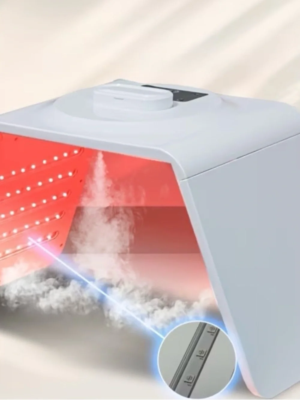 LED Red Light Therapy Facial Device - White